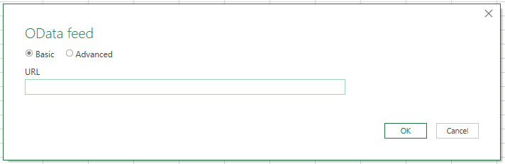 Input OData URL in Excel