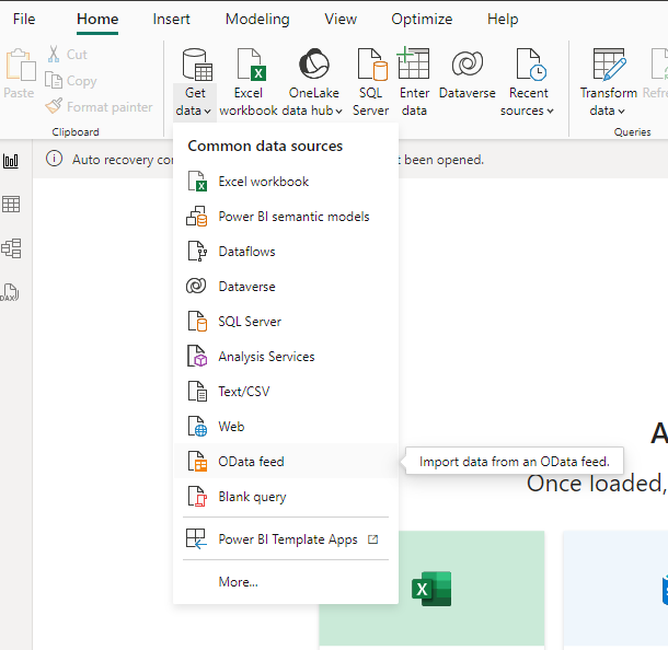 PowerBI OData Feed
