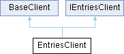 Laserfiche.Repository.Api.Client: EntriesClient Class Reference